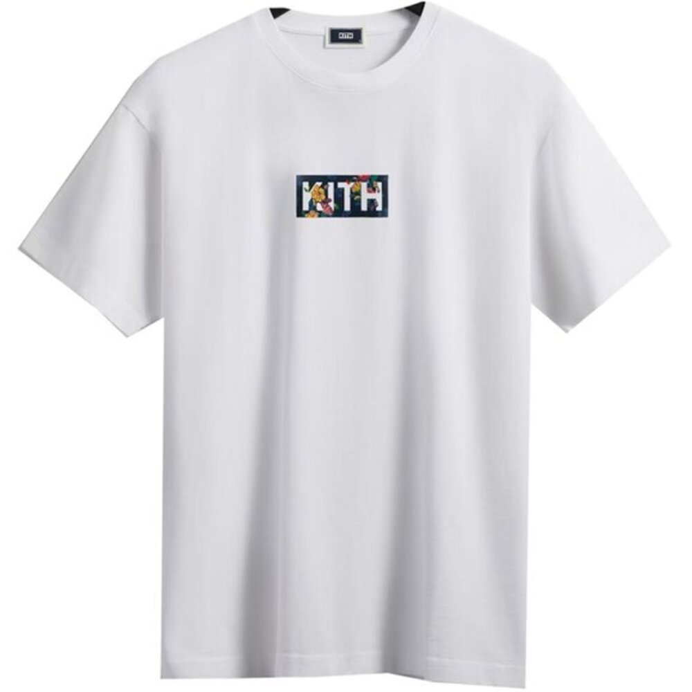 Kith Men's XL White Begonia‎ Floral Classic Logo Short Sleeve T Shirt Casual